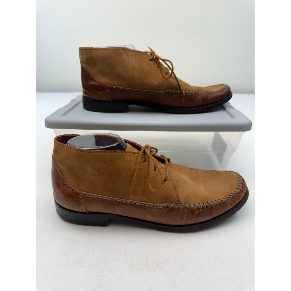 Bruno Magli Brown Leather Chukka Boots Made in Italy Men’s 10W